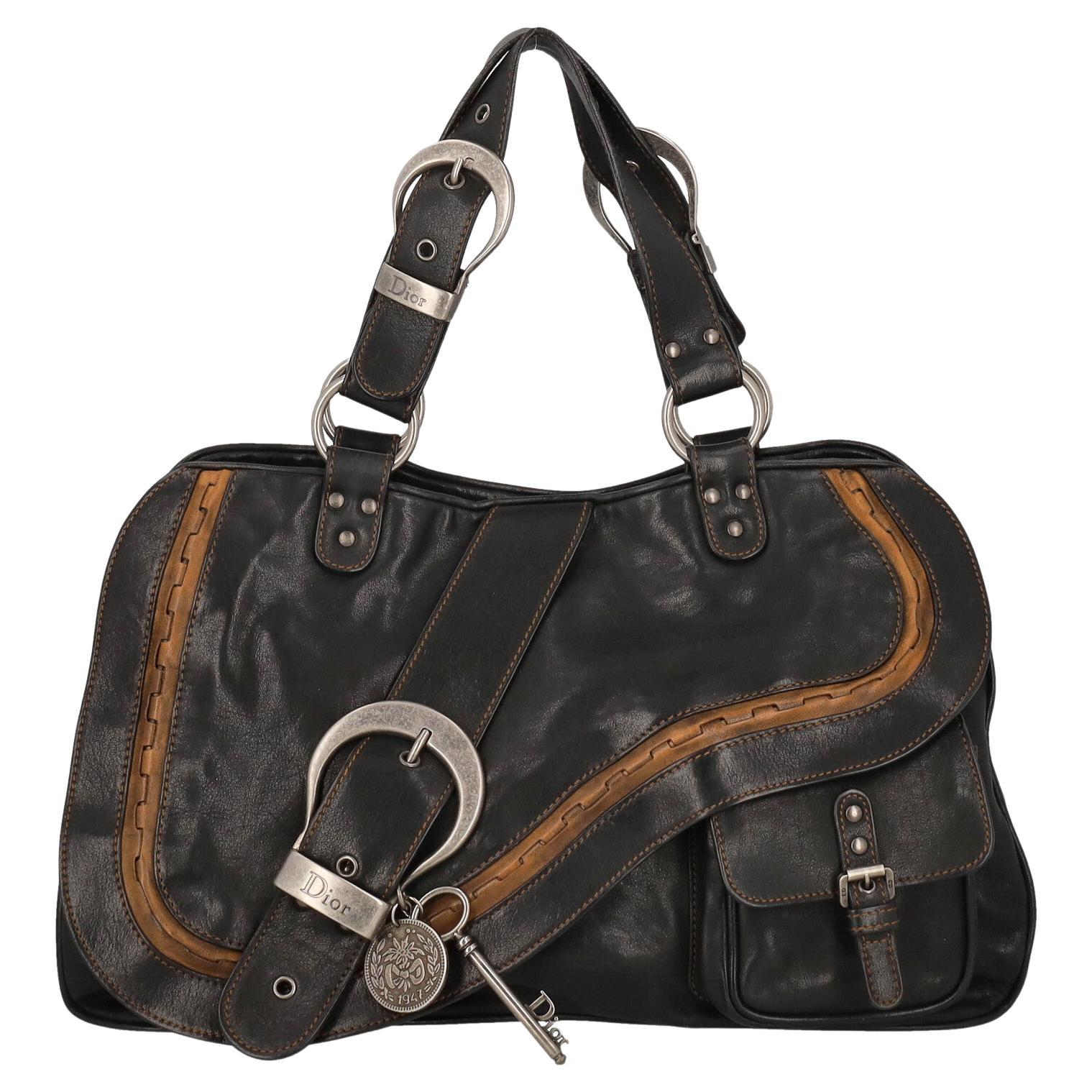 Dior Women Handbags Black, Brown Leather  For Sale