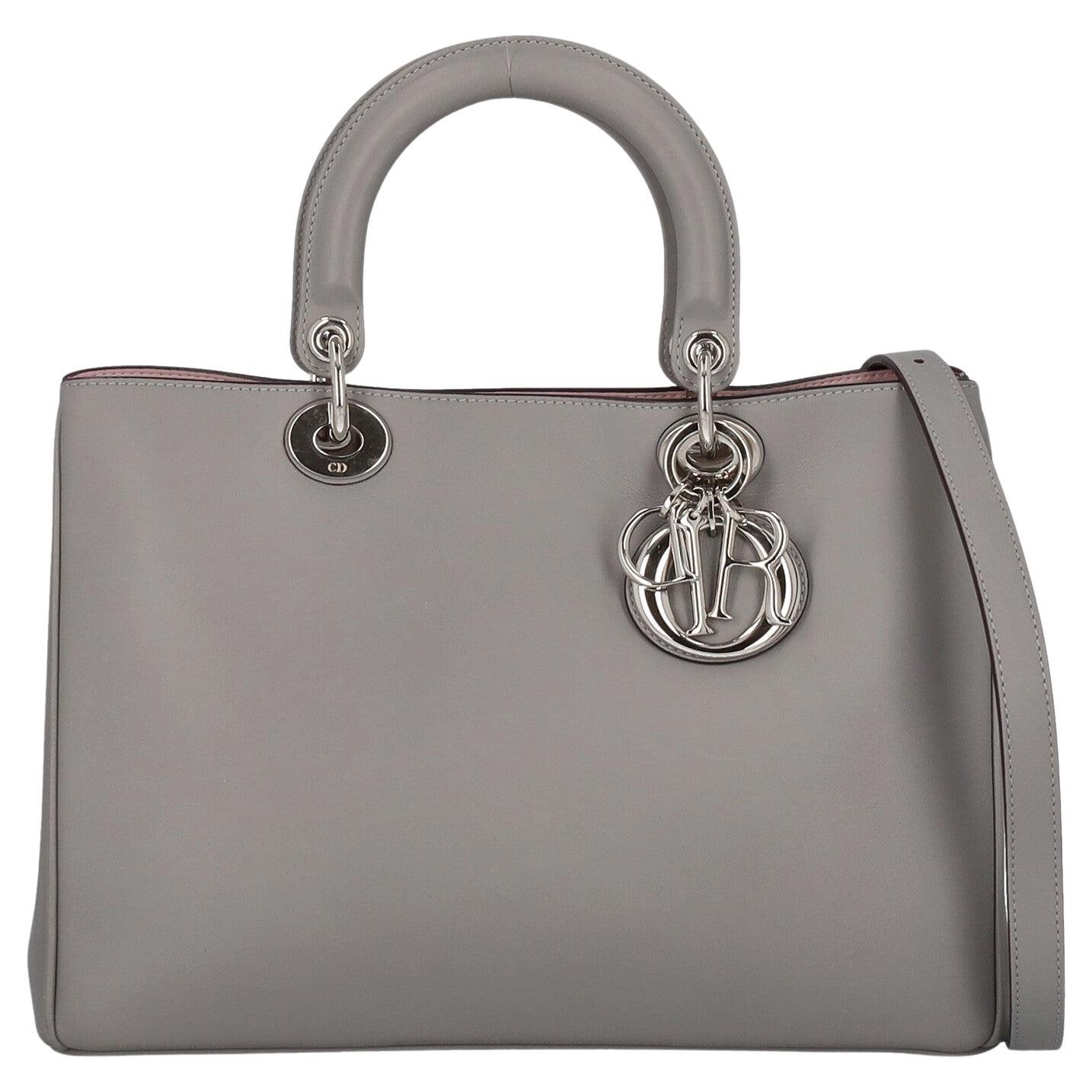 Dior Women Handbags Diorissimo Grey Leather 