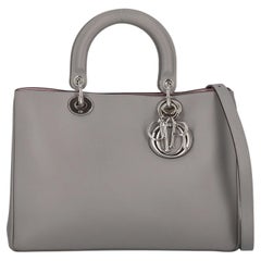 Dior Women Handbags Diorissimo Grey Leather 