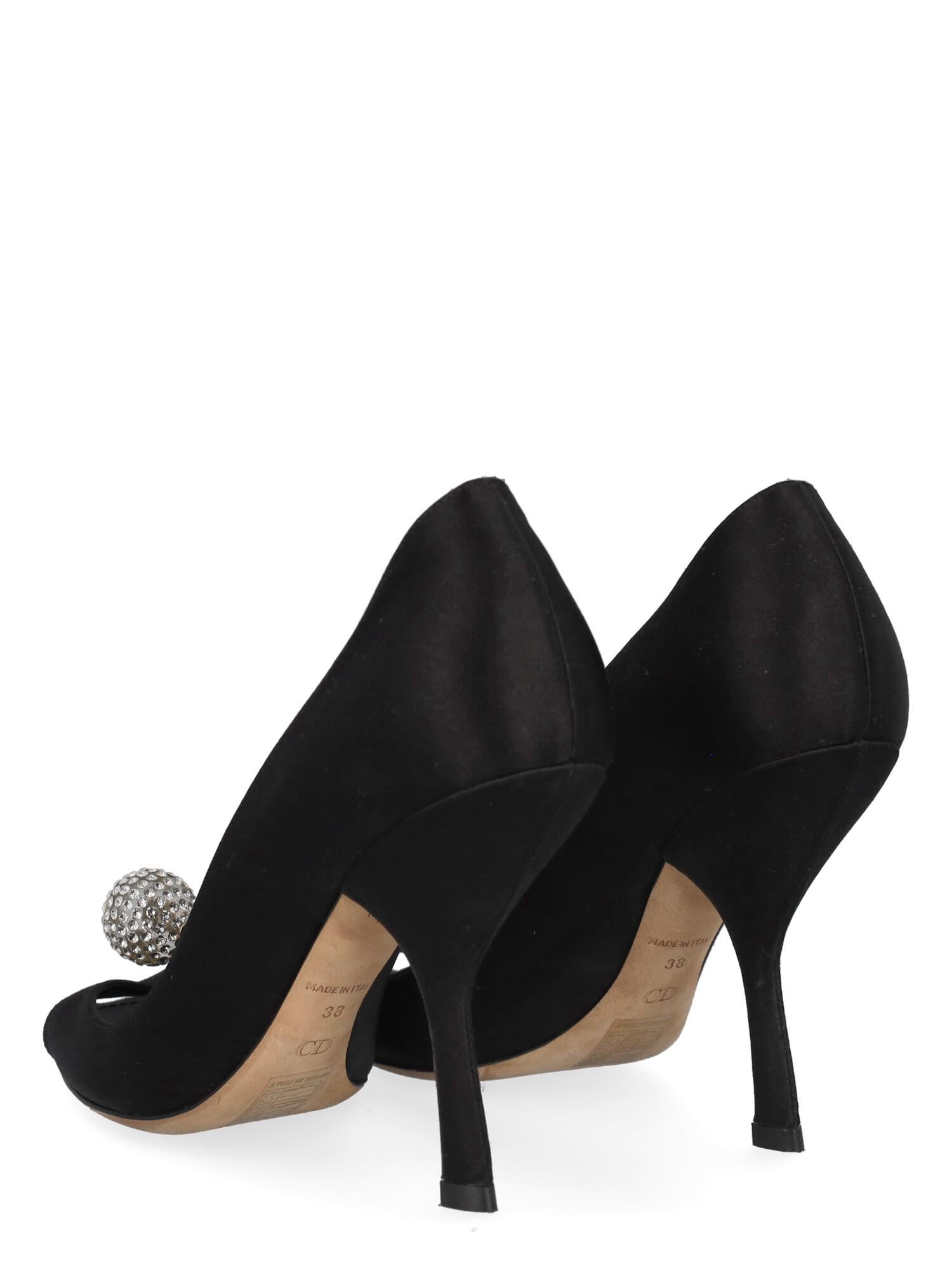 Dior Women Sandals  Black Silk EU 38 In Fair Condition In Milan, IT