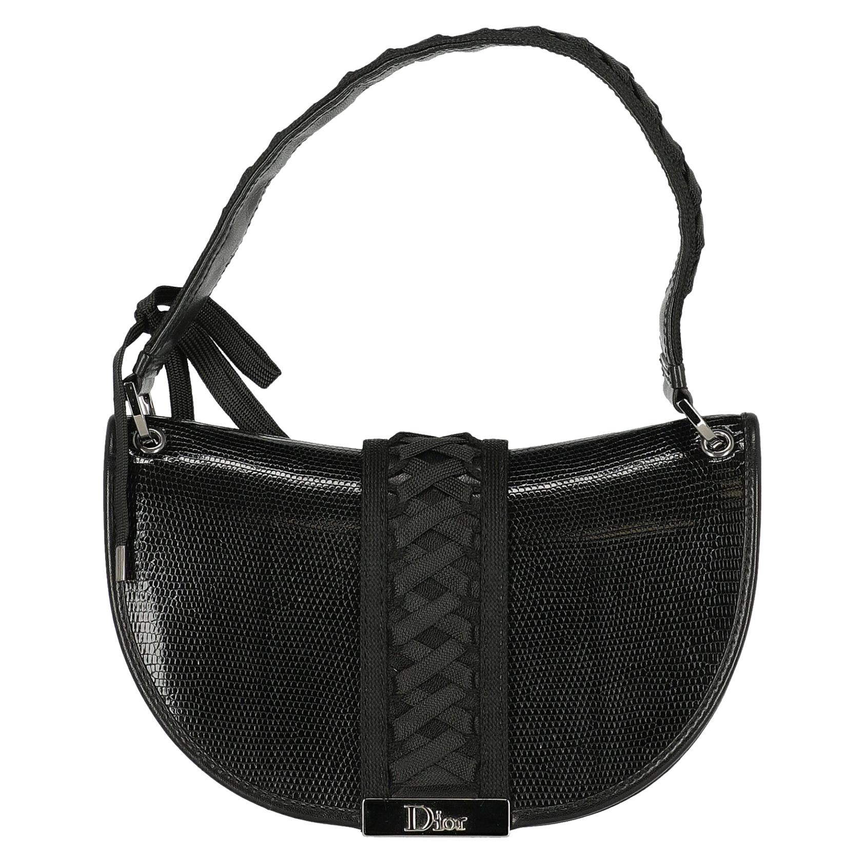 Dior  Women   Shoulder bags  Black Leather  For Sale