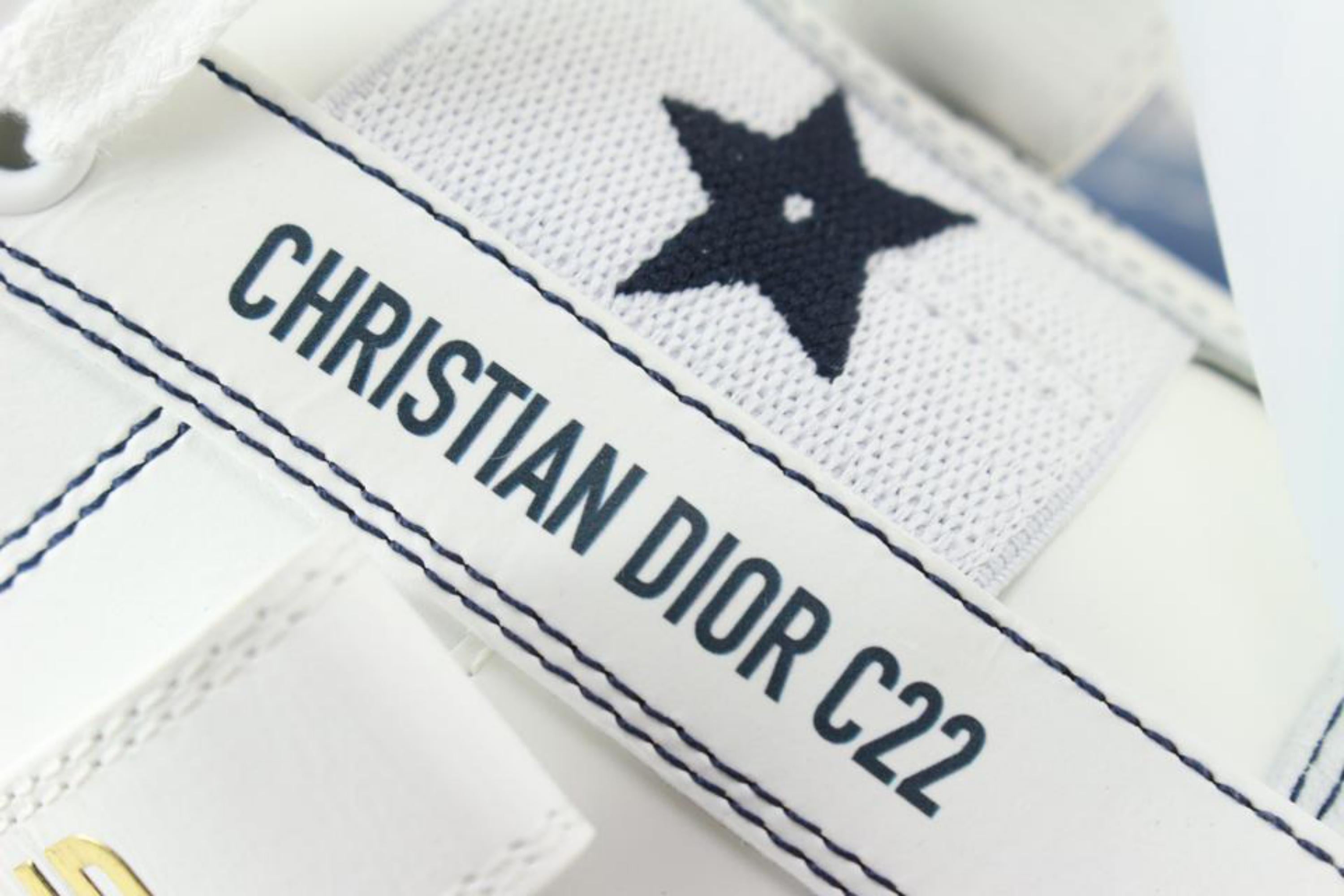 Dior Women's 40 White Blue Dior ID C22 Sneaker 75d719s For Sale 6