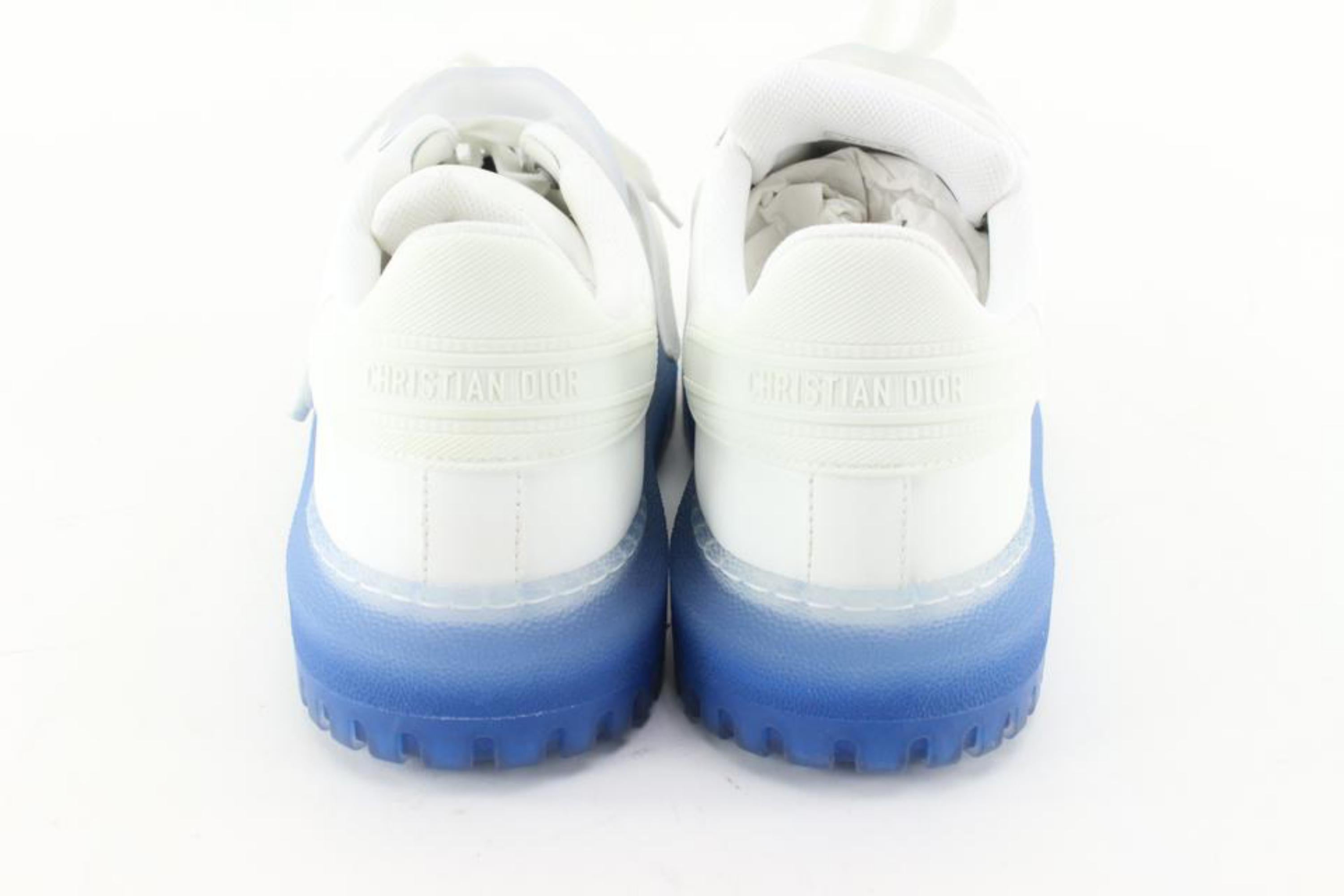 Gray Dior Women's 40 White Blue Dior ID C22 Sneaker 75d719s For Sale