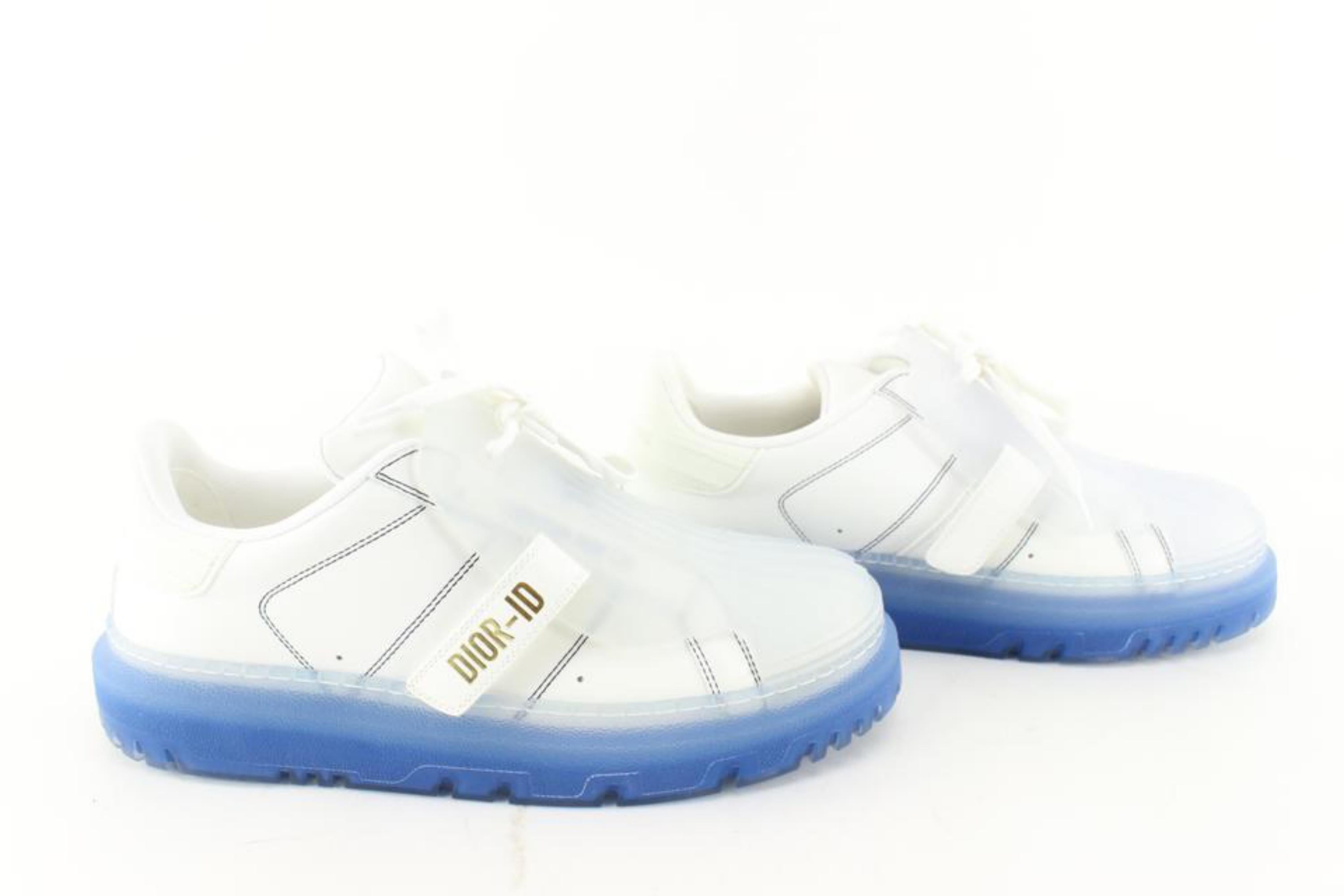 Dior Women's 40 White Blue Dior ID C22 Sneaker 75d719s For Sale 4