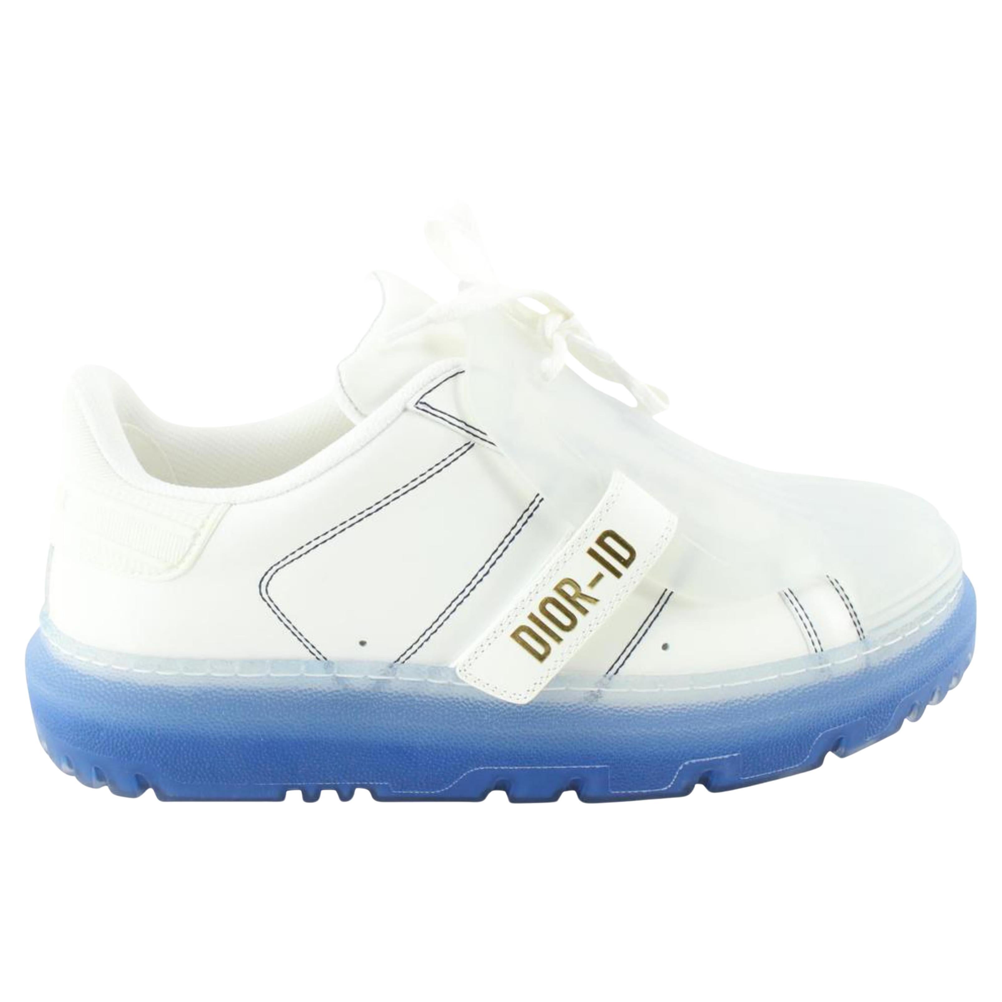 Dior Women's 40 White Blue Dior ID C22 Sneaker 75d719s For Sale