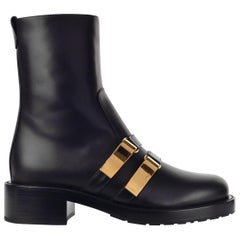 Dior Women's Black Leather D-Race Ankle Boots