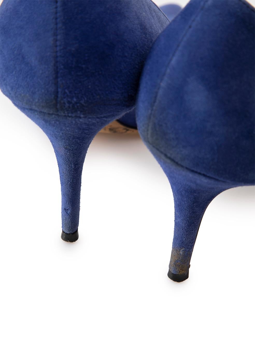 Dior - Escarpins à bouts pointus en daim bleu pour femme Pour femmes en vente