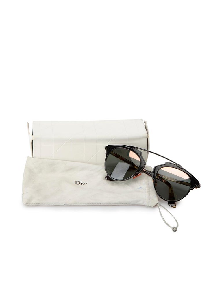 Dior Women's Brown Tortoiseshell So Real Sunglasses For Sale at 1stDibs