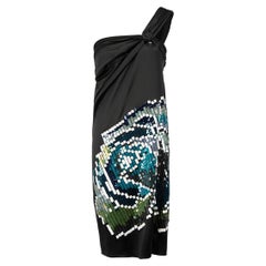 Dior Women's Christian Dior Boutique Black One Shoulder Sequinned Mini Dress