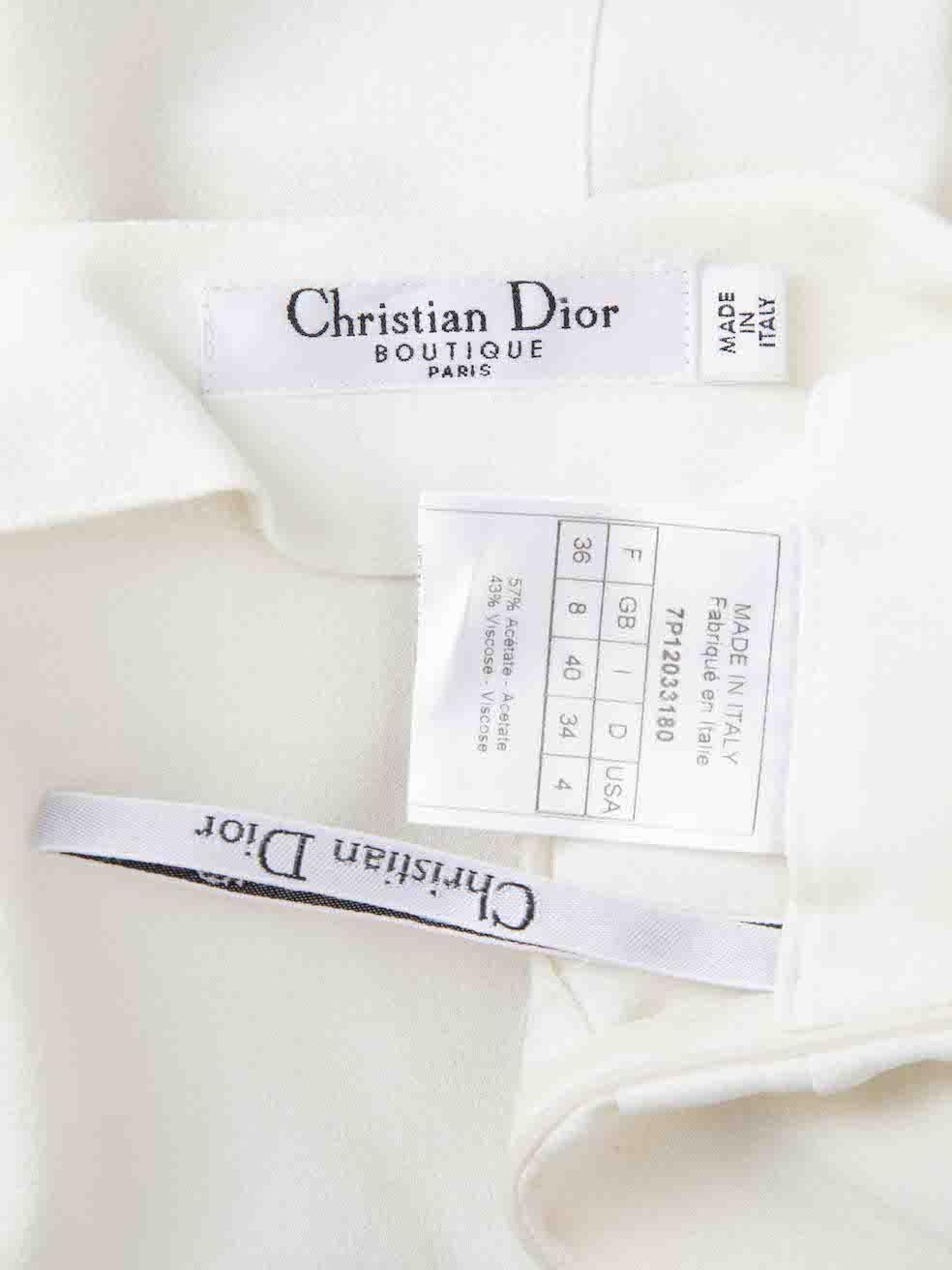 Dior Women's Christian Dior Boutique Cream Pleated Mini Skirt 2