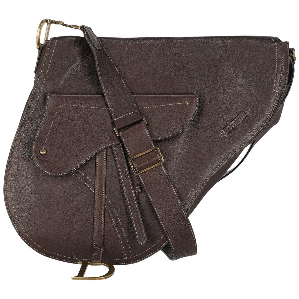 Dior Women's Crossbody Bag Saddle Brown Leather  For Sale