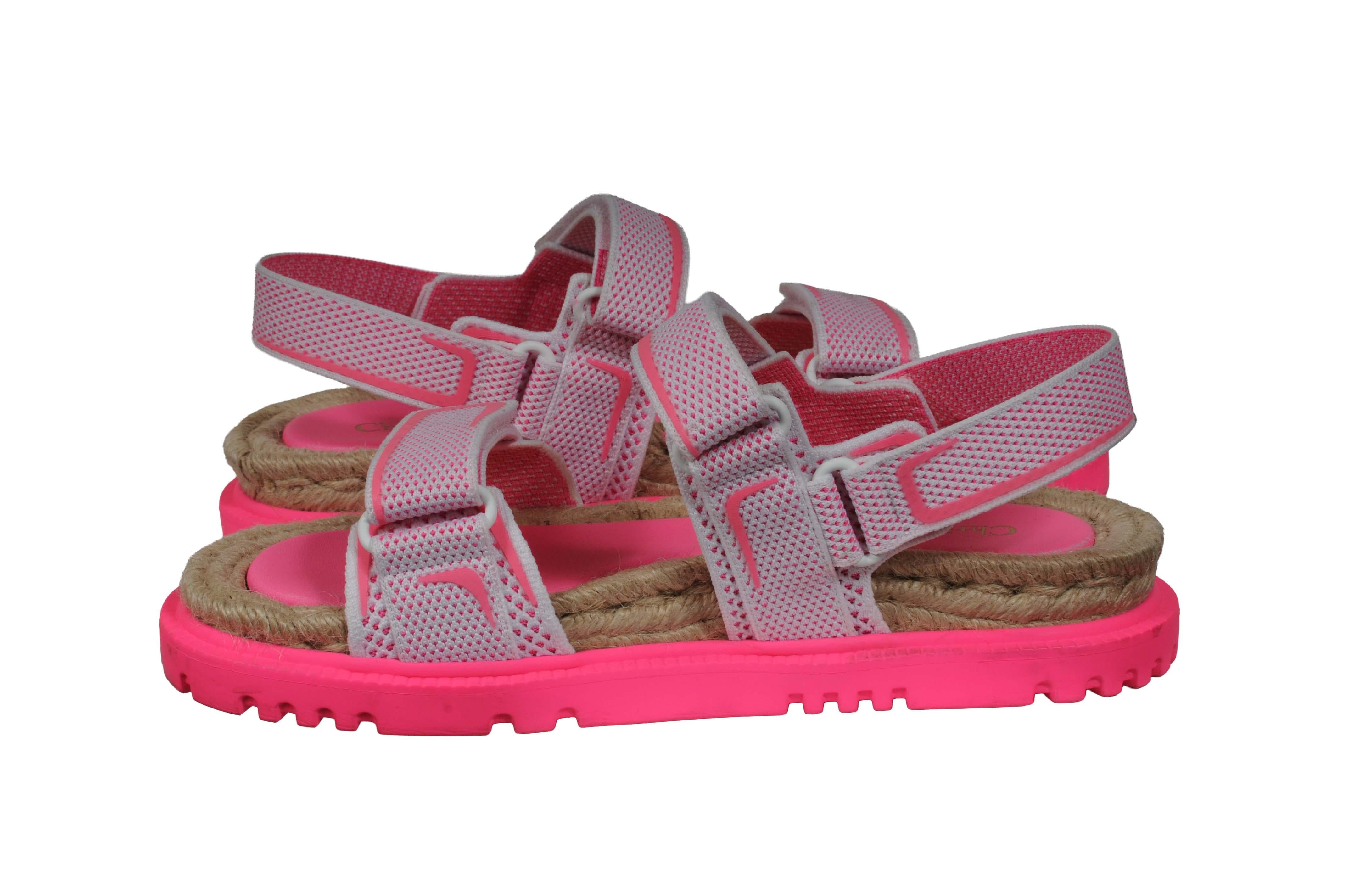 Dior Womens Dior Act Sandalias Tamaño US 9.5 EU 39.5 Alpargata Rosa Punto Técnico en venta 6