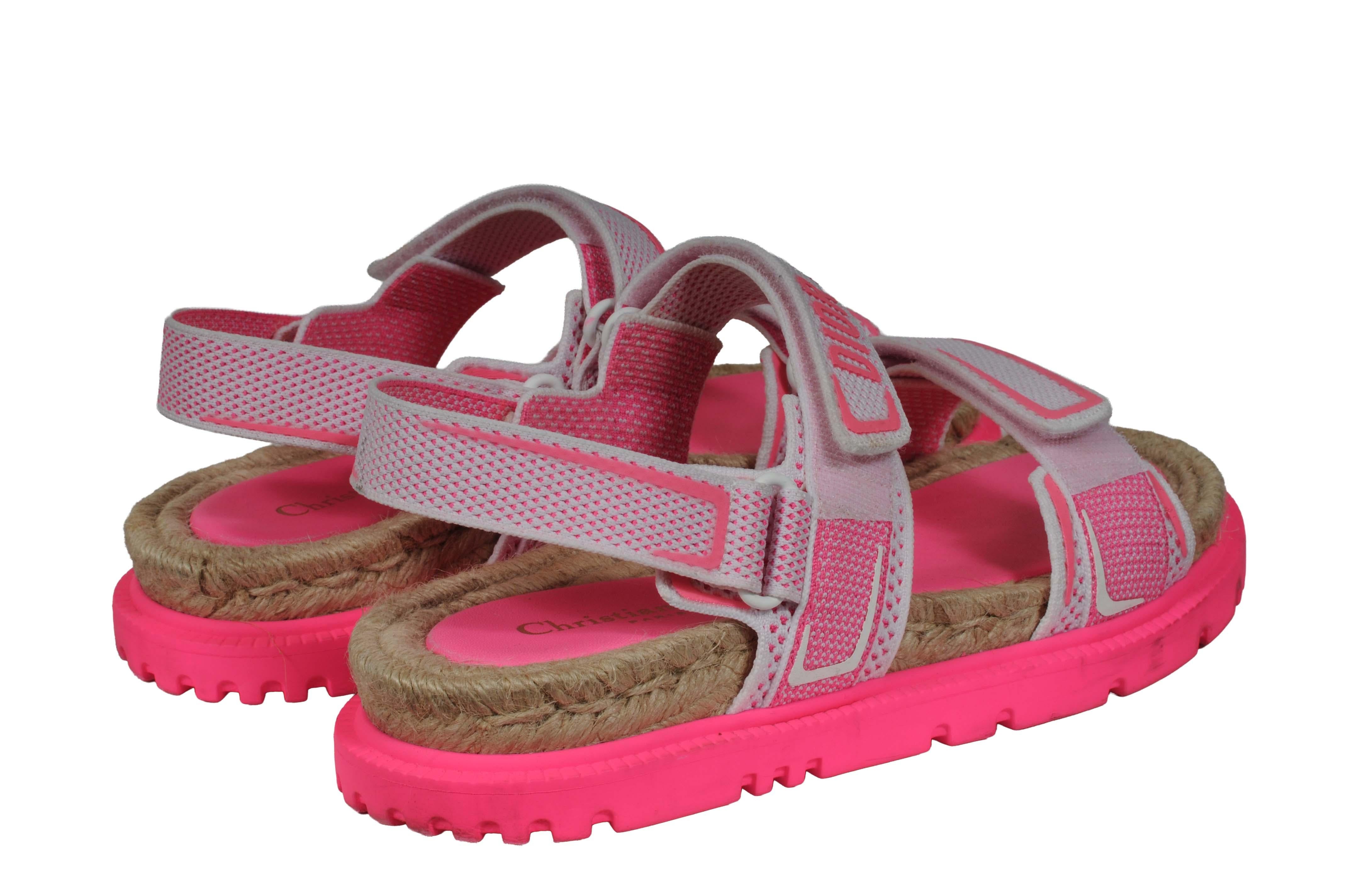 Dior Womens Dior Act Sandalias Tamaño US 9.5 EU 39.5 Alpargata Rosa Punto Técnico en Bueno estado para la venta en North Miami, FL