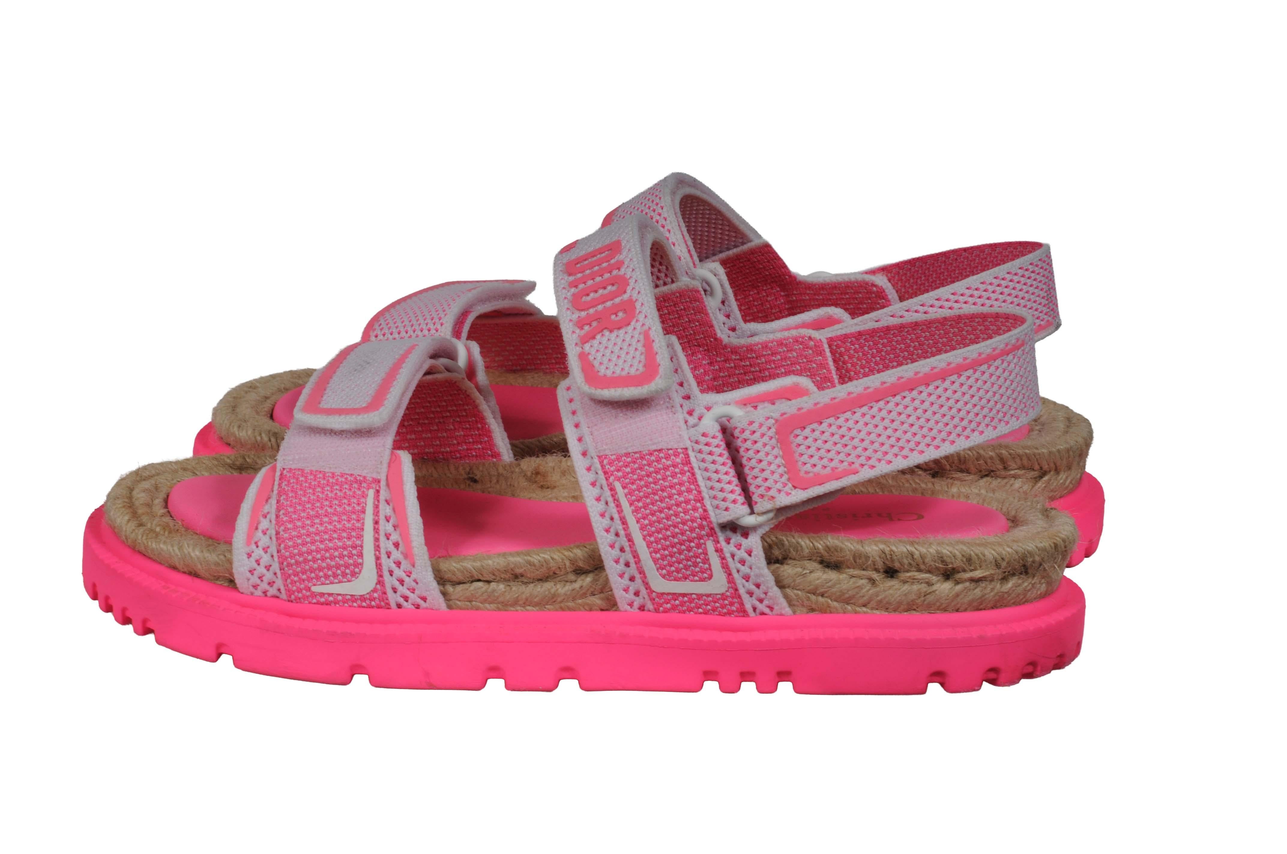 Dior Womens Dior Act Sandalias Tamaño US 9.5 EU 39.5 Alpargata Rosa Punto Técnico en venta 2