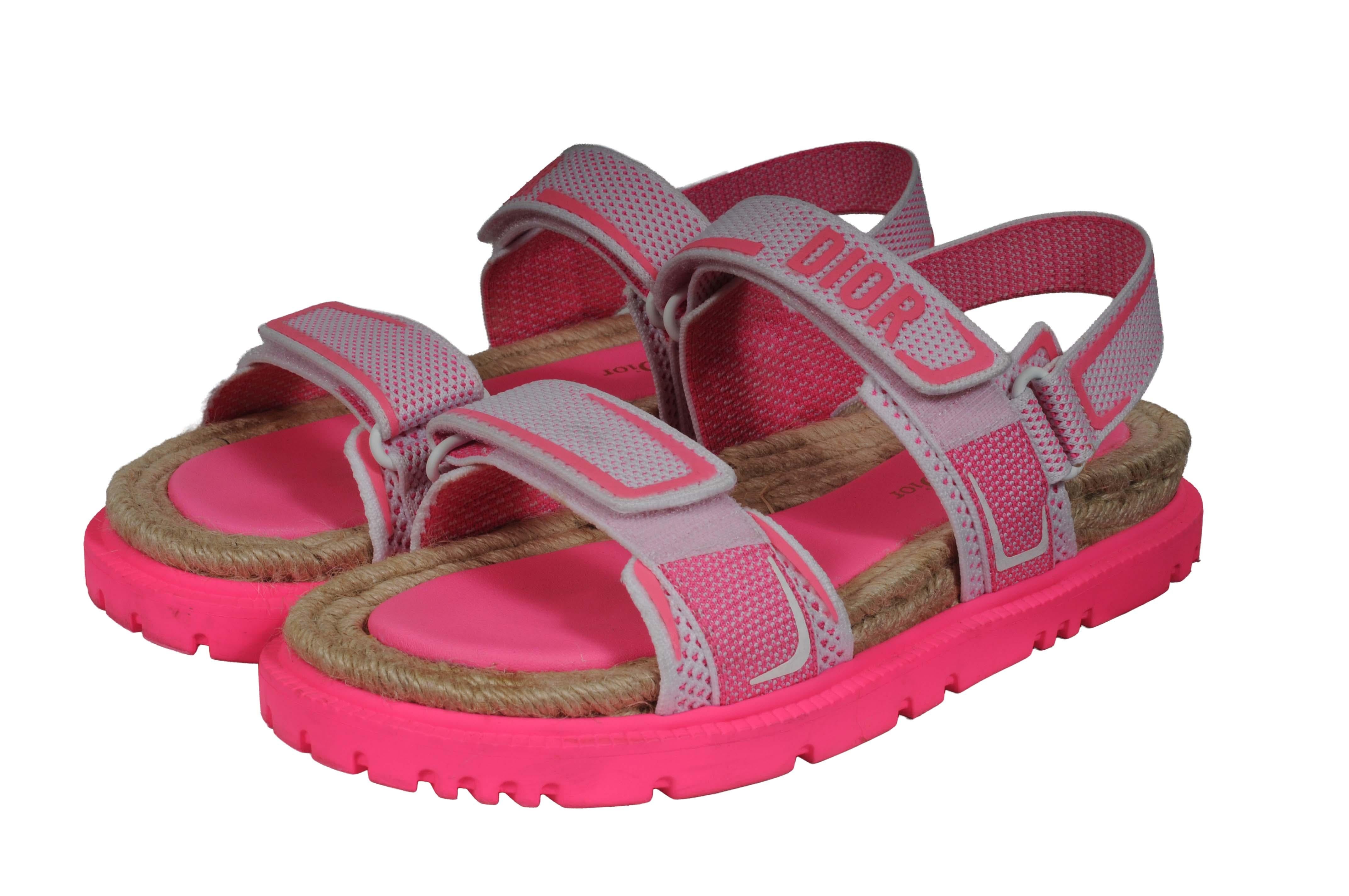 Dior Womens Dior Act Sandalias Tamaño US 9.5 EU 39.5 Alpargata Rosa Punto Técnico en venta 3