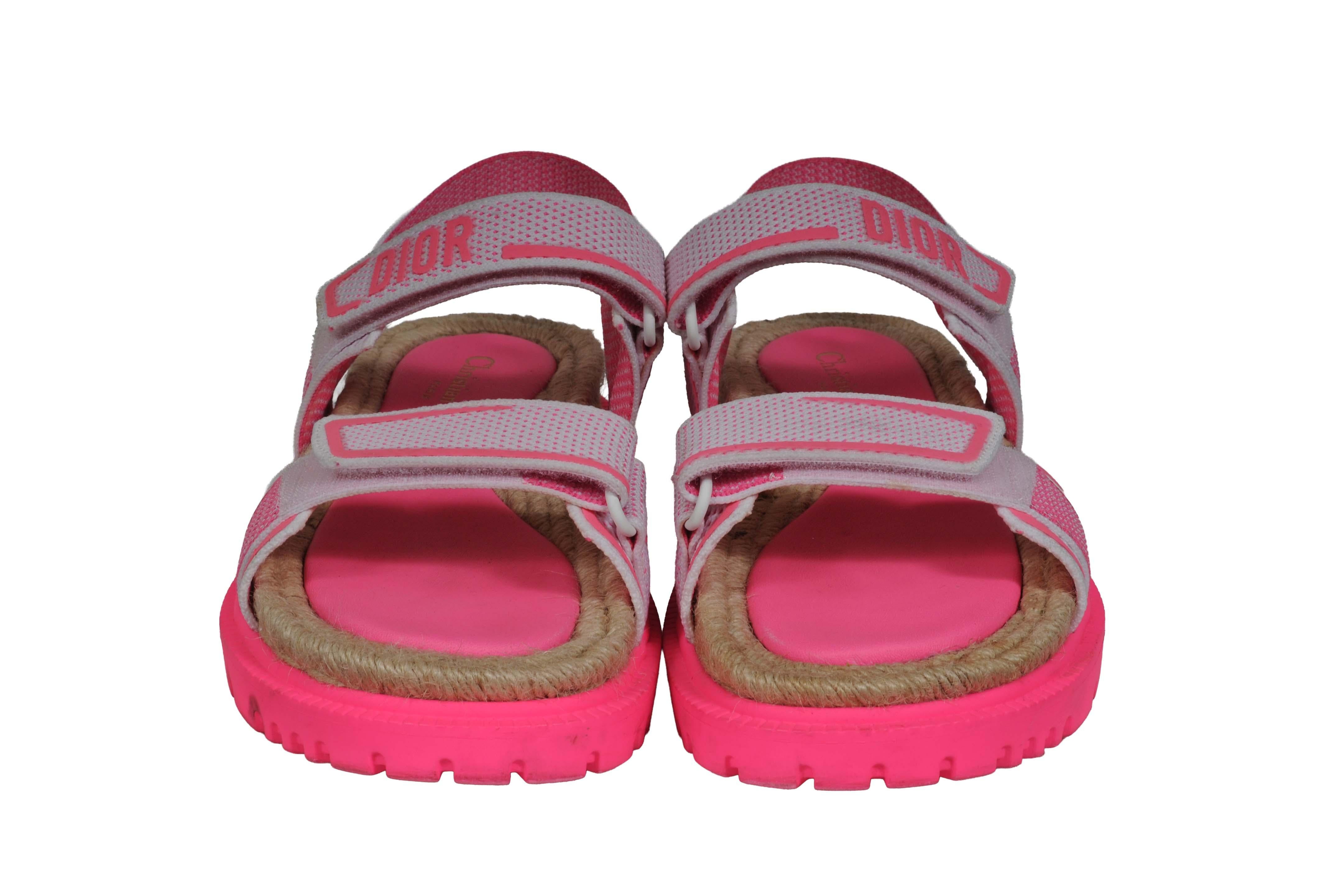 Dior Womens Dior Act Sandalias Tamaño US 9.5 EU 39.5 Alpargata Rosa Punto Técnico en venta 4