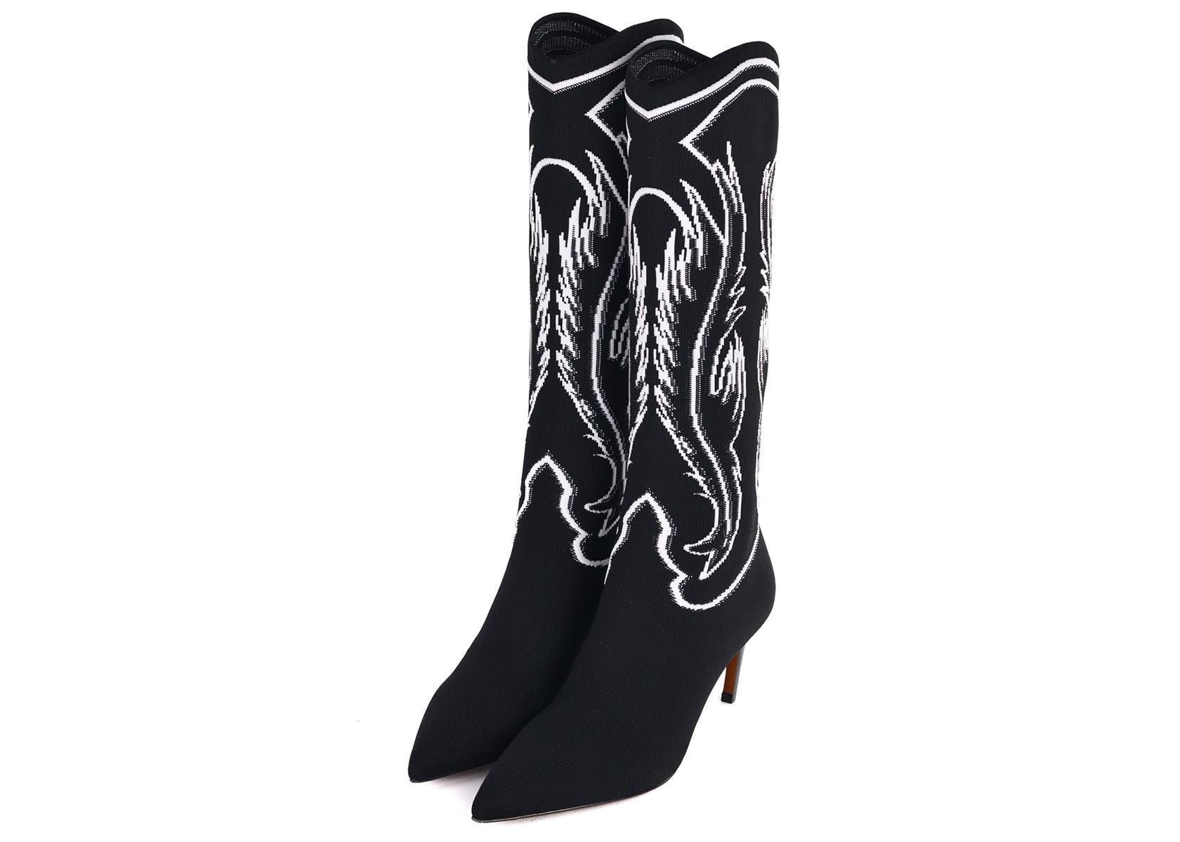 Dior Women's Dior Spirit Jacquard Knit Mid Calf Boot In New Condition For Sale In Brooklyn, NY