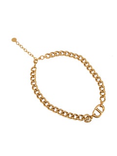 Dior Women's Gold Tone Chunky Chain Logo Choker