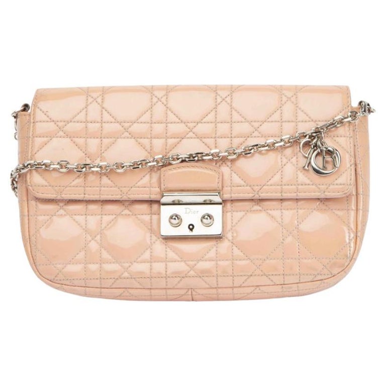 Dior Women's Pink Patent Cannage Miss Dior Promenade Crossbody For Sale