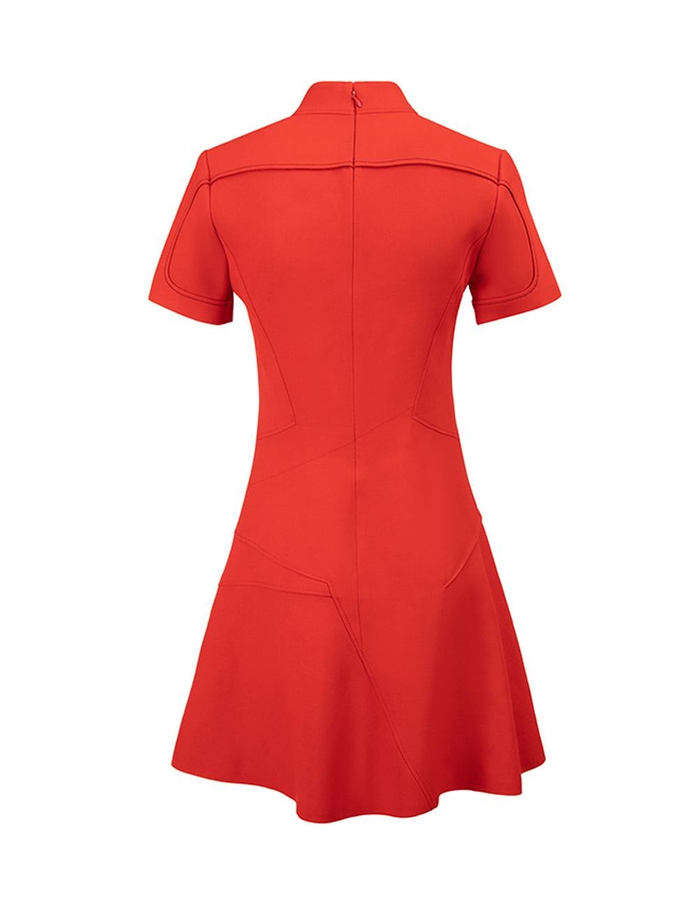 Dior Women's Red Zip Front Mini Dress In Good Condition In London, GB