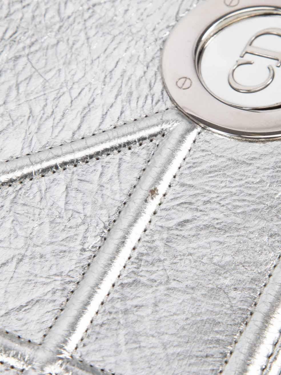 Dior Women's S/S 2016 Silver Leather Diorama Small Crossbody Bag 2