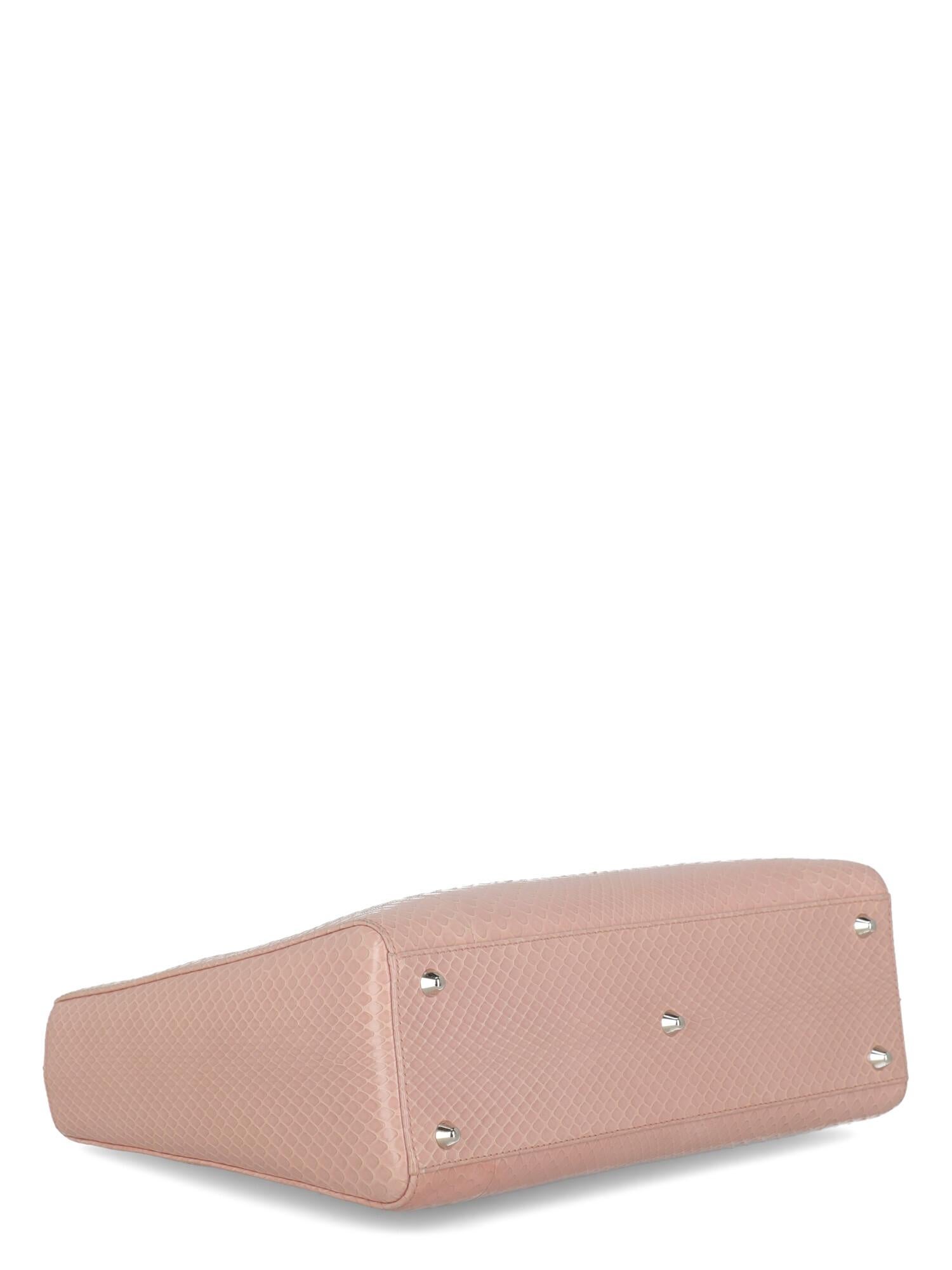 Beige Dior Women's Shoulder Bag Lady Dior Pink Leather For Sale