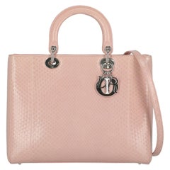 Dior Women's Shoulder Bag Lady Dior Pink Leather