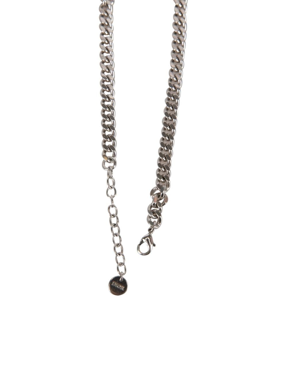 dior italic chain link necklace