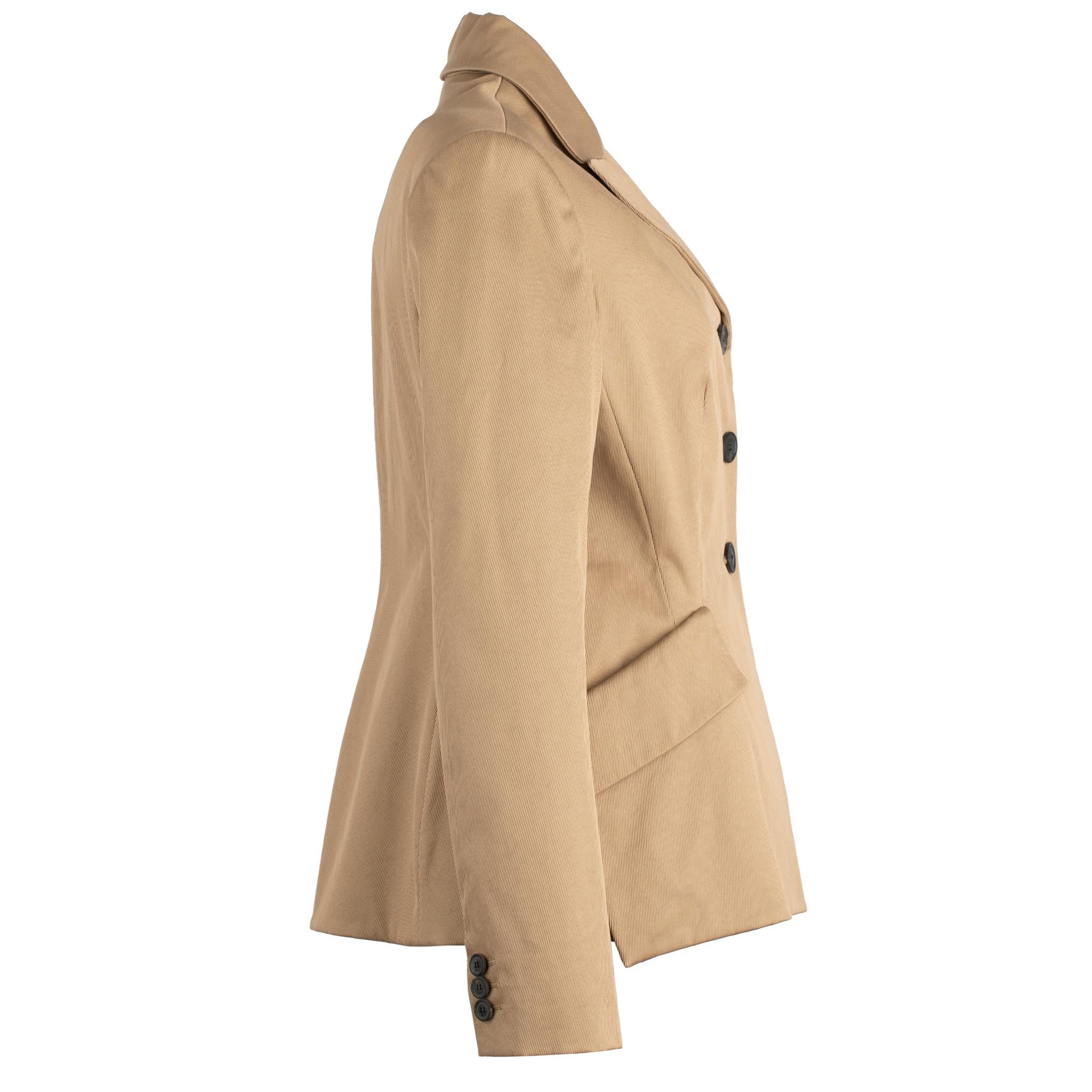 Dior Womens Tan Bar Jacket 38 FR For Sale 1