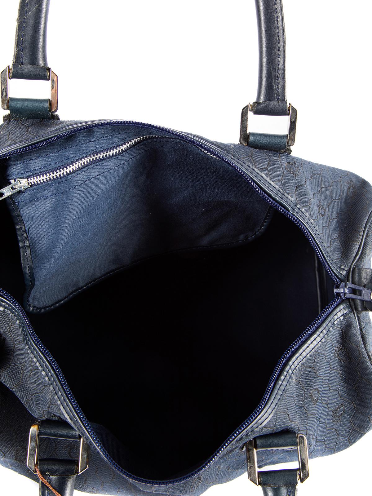 Dior Women's Vintage Navy Trotter Duffle Bag 4