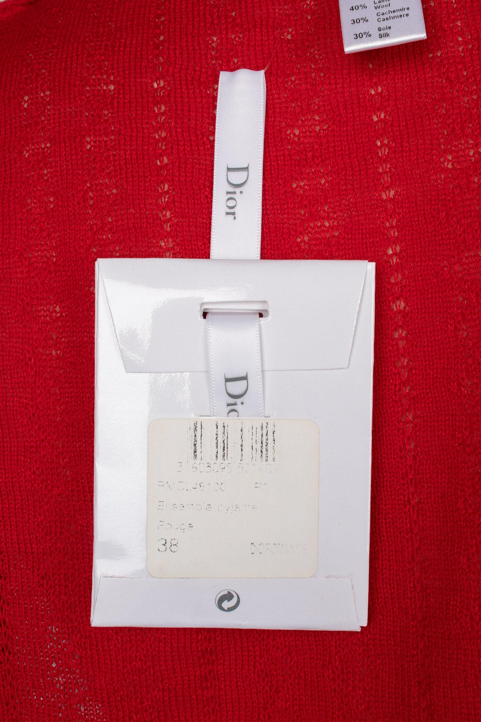 Dior Woolen Set Composed Wrap-Over Top and Pants en vente 6