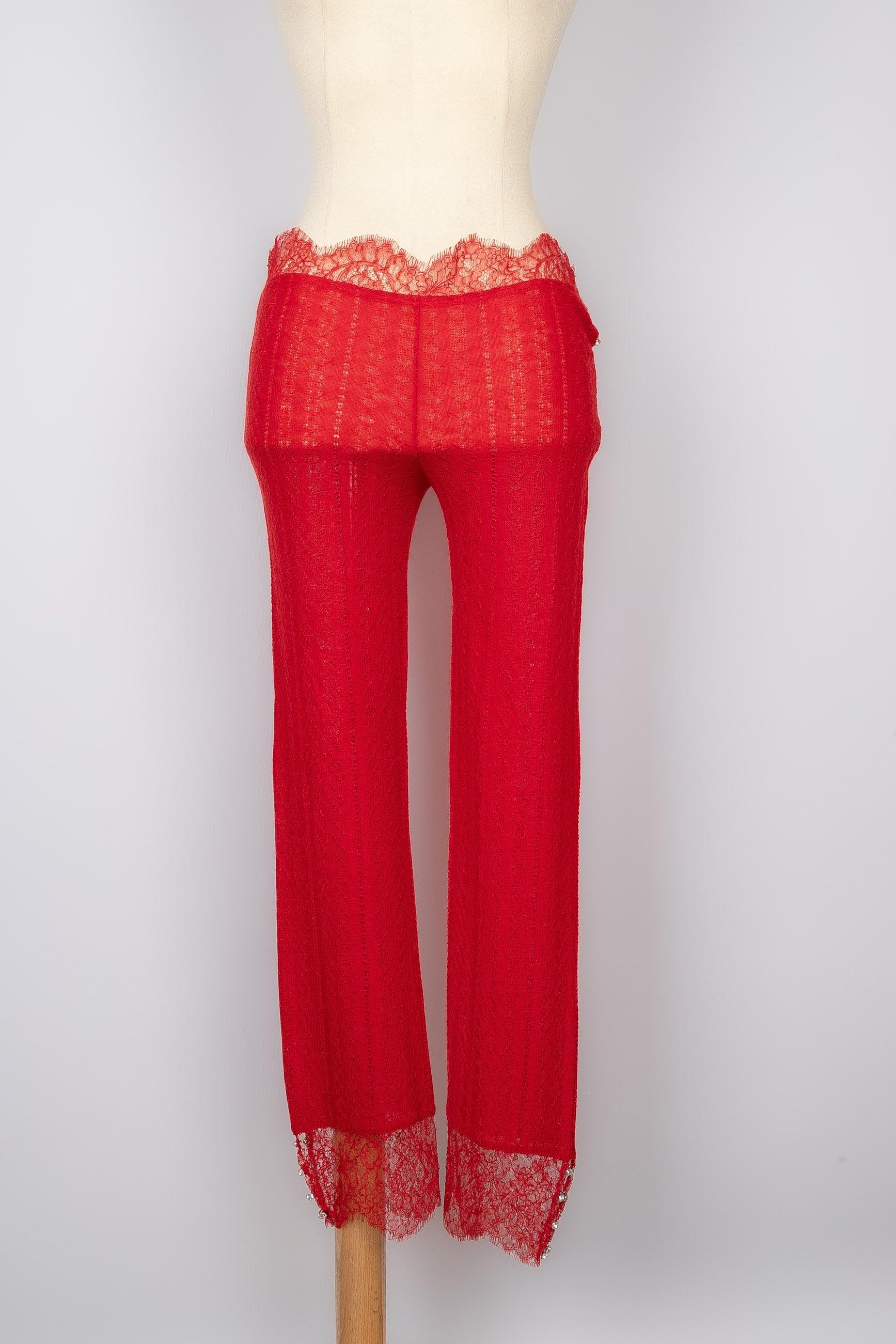 Dior Woolen Set Composed Wrap-Over Top and Pants en vente 2