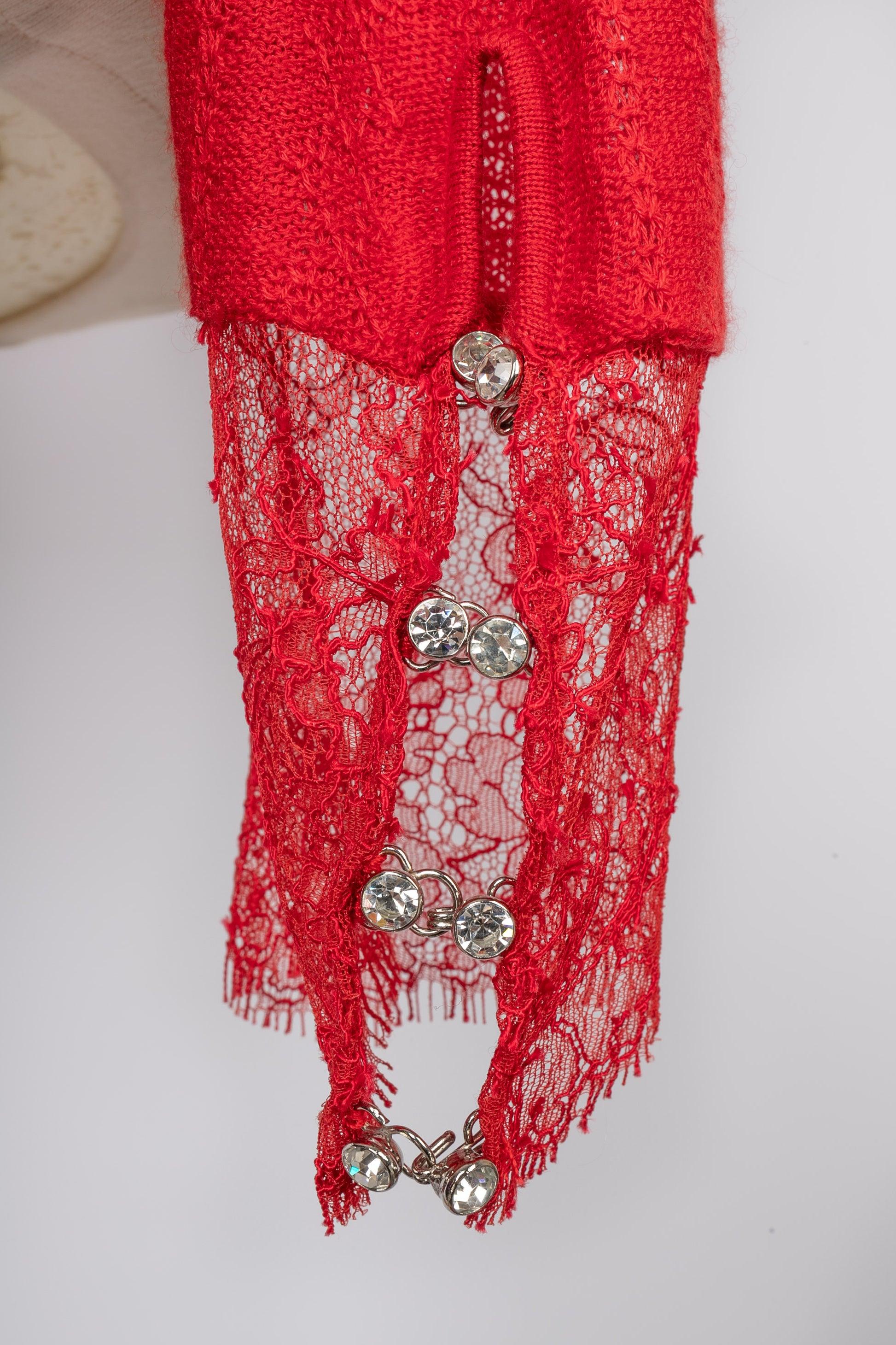 Dior Woolen Set Composed Wrap-Over Top and Pants en vente 3