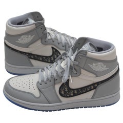 DIOR X Air Jordan Hommes Sneakers High Top Taille 10.5 44.5 EU NOUVEAU 100% Authentique