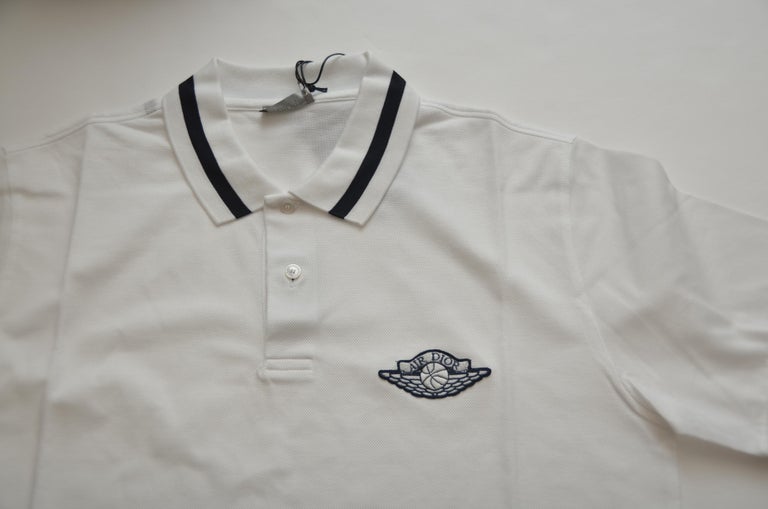 DIOR X Air Jordan Polo White Shirt NEW With Tags Size M at 1stDibs