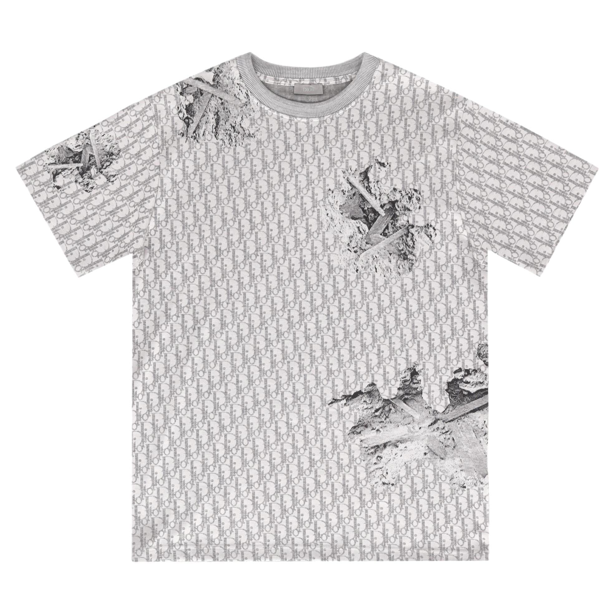 Dior x Daniel Arsham - Maglietta jacquard "Dior Oblique" erosa