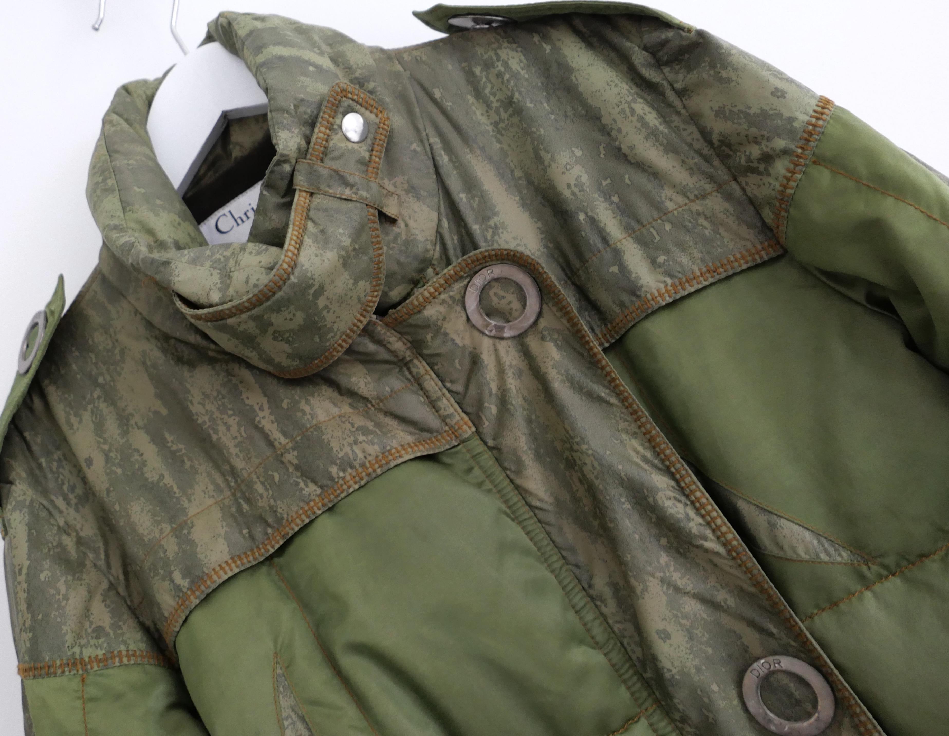 Nero Giacca Puffer Camo Dior x John Galliano Autunno 2006 in vendita
