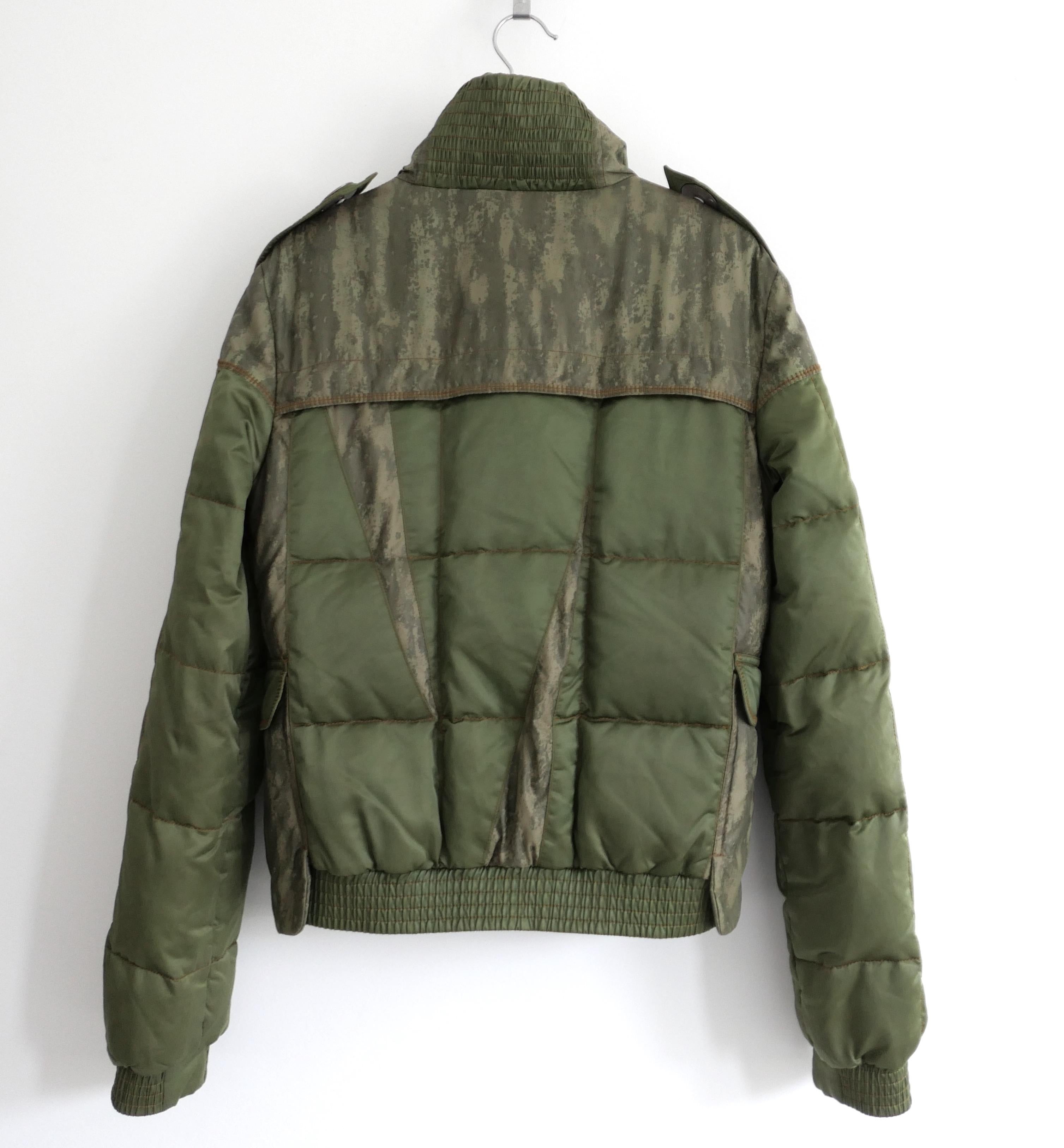 Giacca Puffer Camo Dior x John Galliano Autunno 2006 in vendita 2
