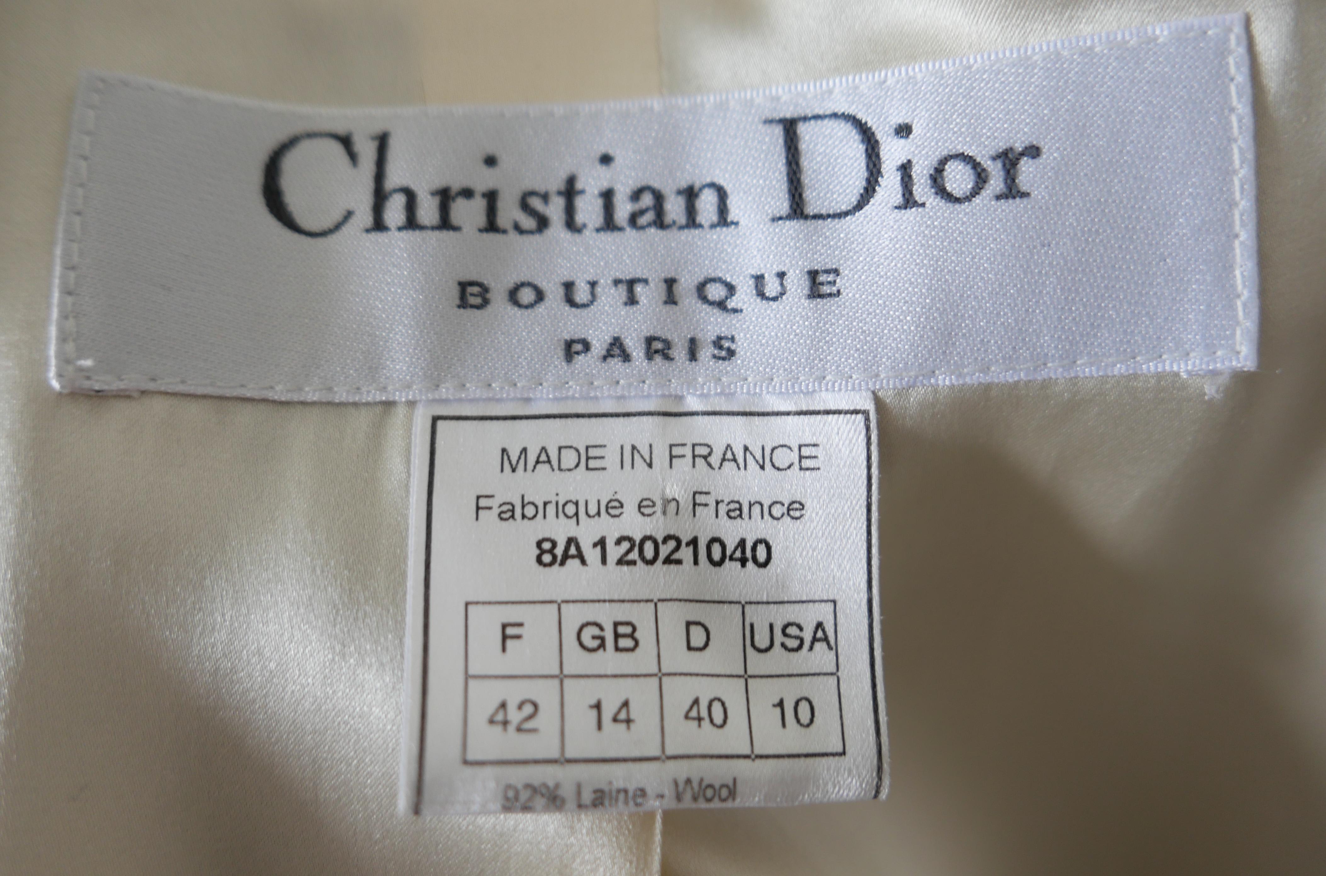 Dior x John Galliano Fall 2008 Shred Hem Tweed Bar Jacket For Sale 3