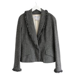 Dior x John Galliano Fall 2008 Shred Hem Tweed Bar Jacket