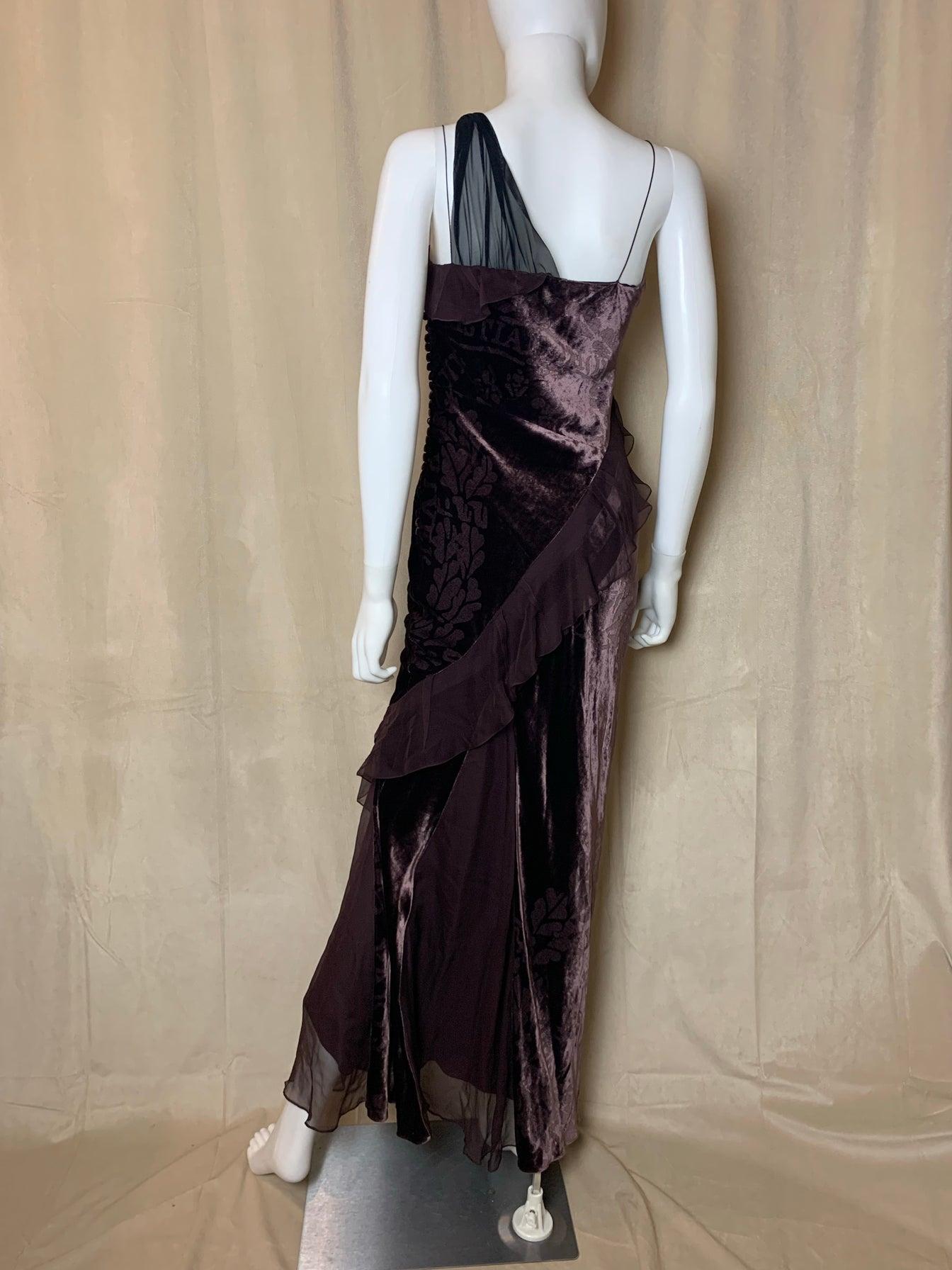 Dior x John Galliano FW 2006 Purple Velvet Gown 3