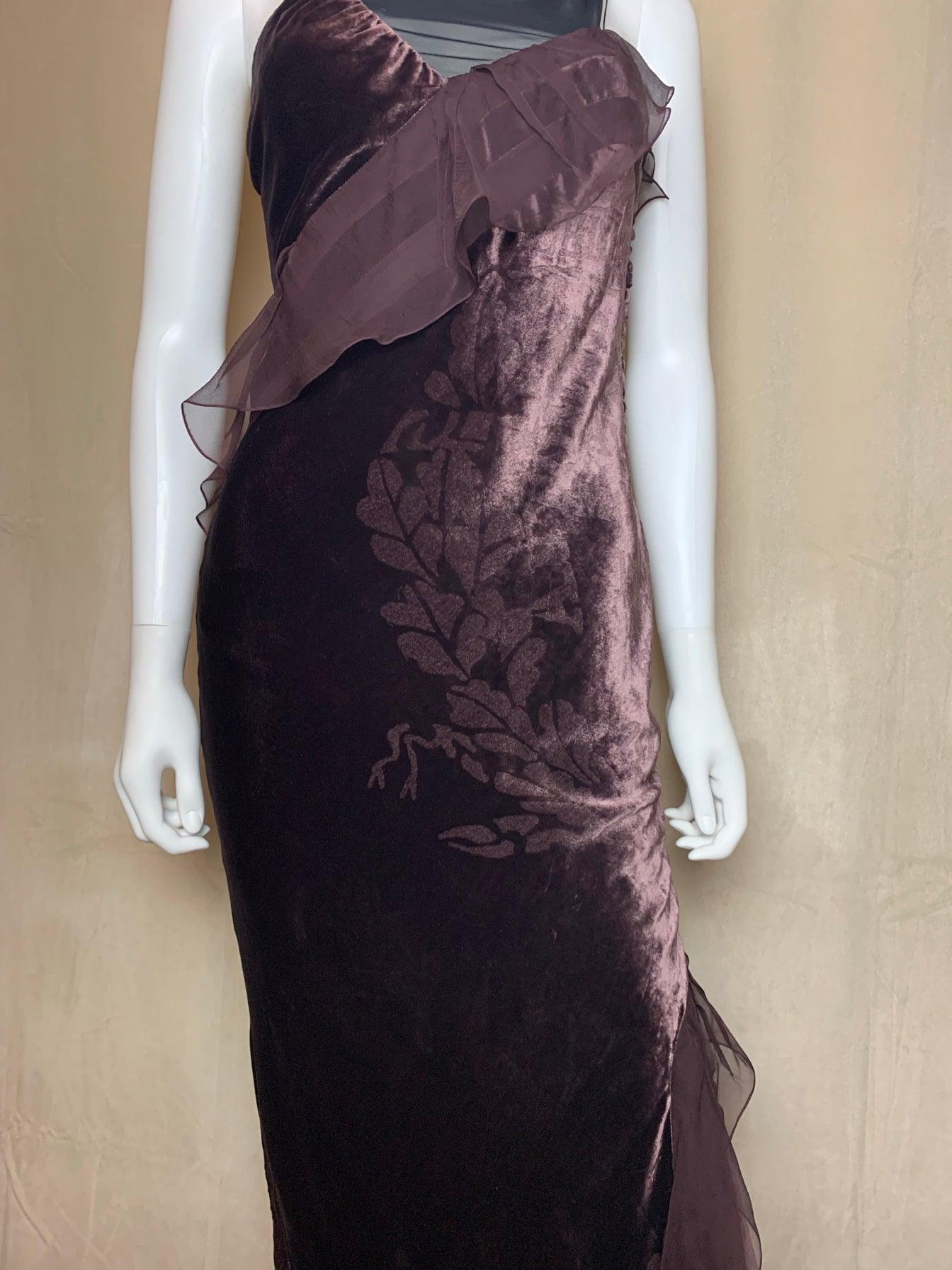 Women's Dior x John Galliano FW 2006 Purple Velvet Gown