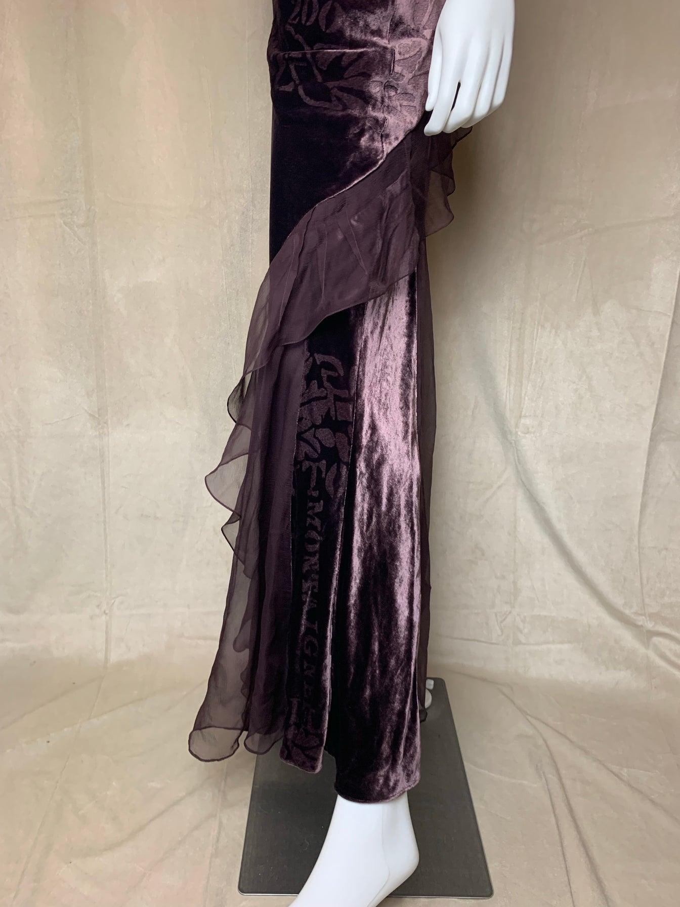 Dior x John Galliano FW 2006 Purple Velvet Gown 1