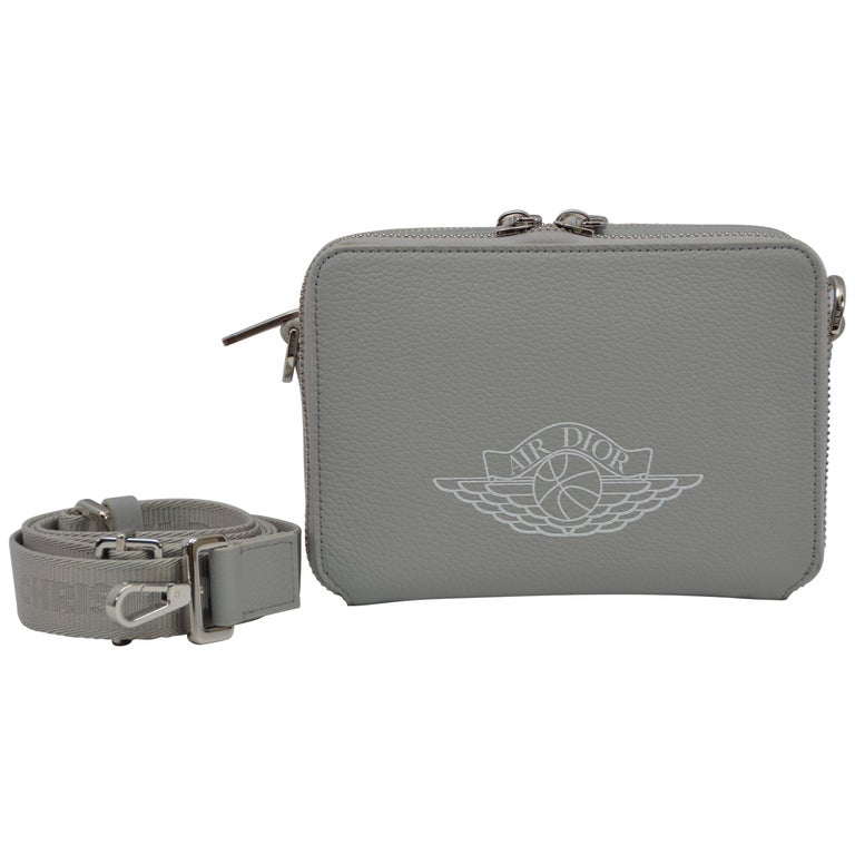 Dior X Jordan AirDior Grey Crossbody Messenger Bag NEW With Tags at