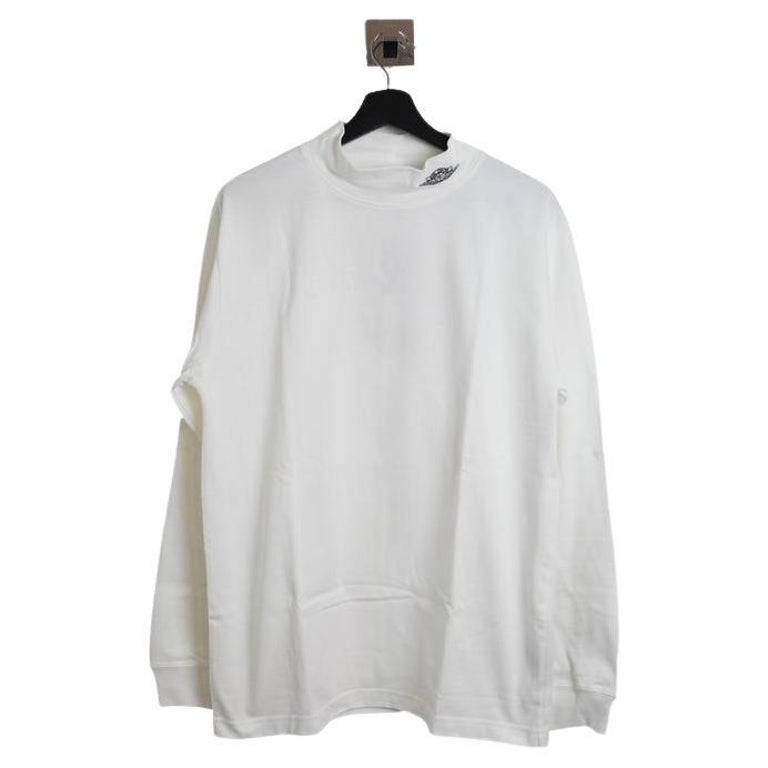 Dior x Jordan Embroidered Logo Turtle Neck Long Sleeve Tee White For ...
