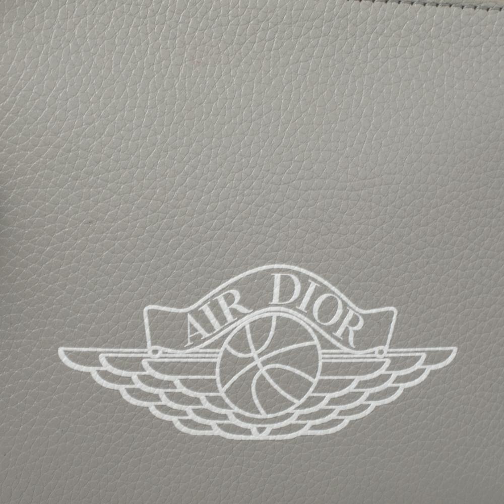 Dior x Jordan Grey Leather Wings Messenger Bag 2
