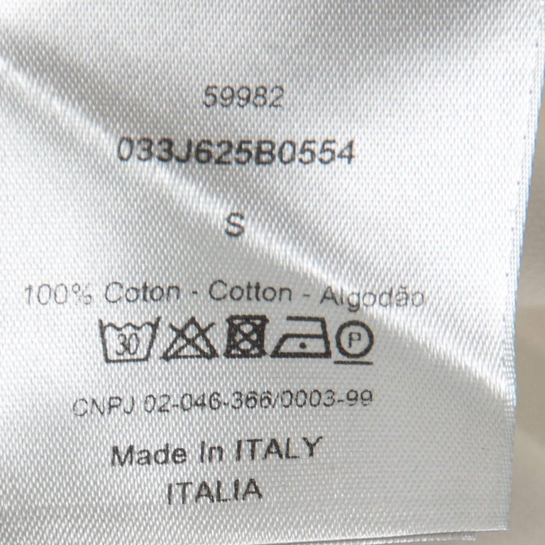 Dior X Jordan White Cotton Logo Embroidered T-Shirt S at 1stDibs
