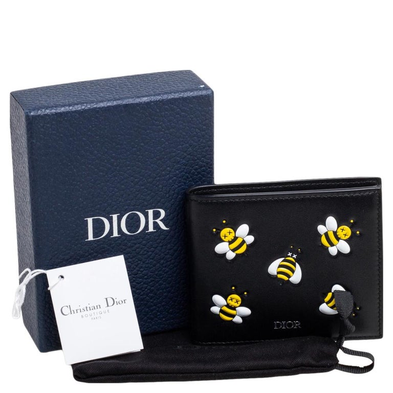 Dior Homme X Kaws Bee Embossed Wallet in Black for Men