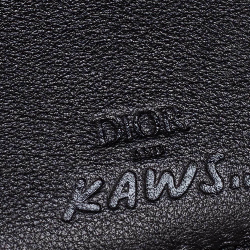 Dior x Kaws Black Leather Bee Bifold Wallet 2