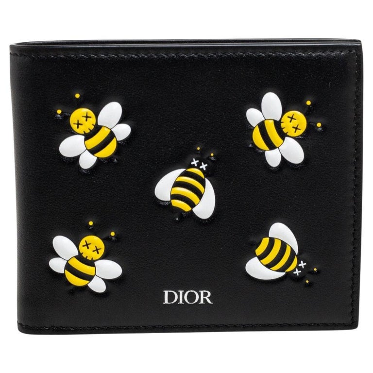 Dior x Kaws Black Leather Bee Bifold Wallet at 1stDibs | dior kaws wallet, kaws  dior wallet, dior x kaws wallet
